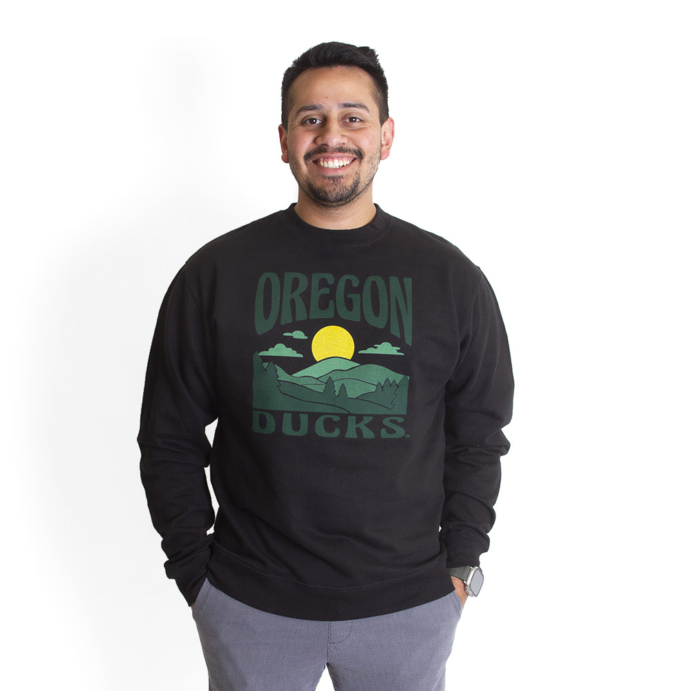 Ducks Spirit, Black, Pullover, Men, U-Scape, Landscape & Sunset, Sweatshirt, 718485
